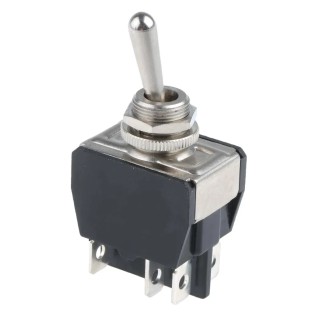 APEM Toggle Switch Panel Mount On-On DPDT Tab Terminal 24 V dc 250 V ac Y22CP