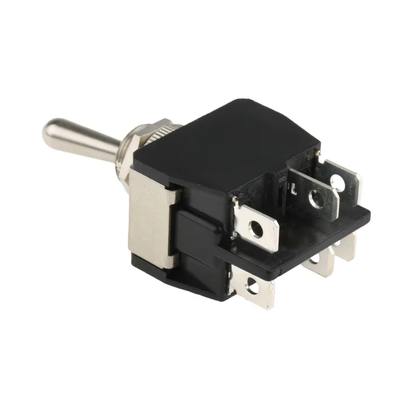 APEM Toggle Switch Panel Mount On-On DPDT Tab Terminal 24 V dc 250 V ac Y22CP