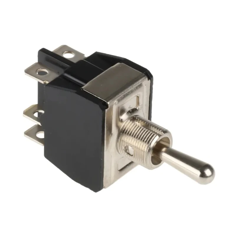 APEM Toggle Switch Panel Mount On-Off-On DPDT Tab Terminal 24 V dc 250 V ac Y32CP