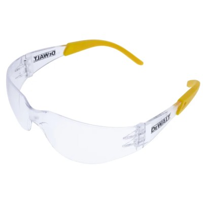 DeWALT Protector Safety Glasses Scratch Resistant UV Protection Clear Transparent Polycarbonate Lens Rubber DPG54-1D EU