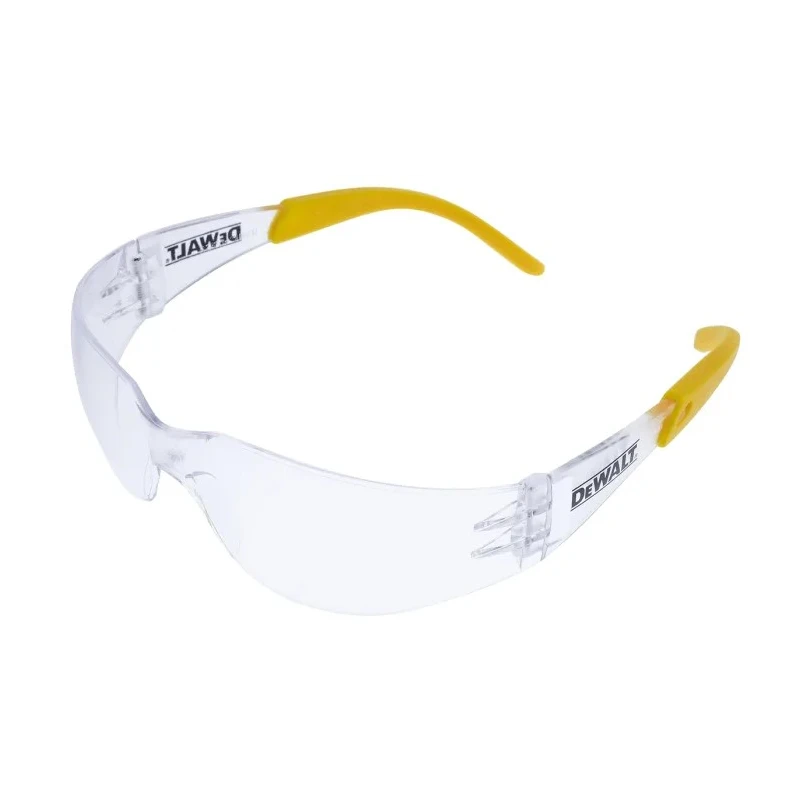 DeWALT Protector Safety Glasses Scratch Resistant UV Protection Clear Transparent Polycarbonate Lens Rubber DPG54-1D EU