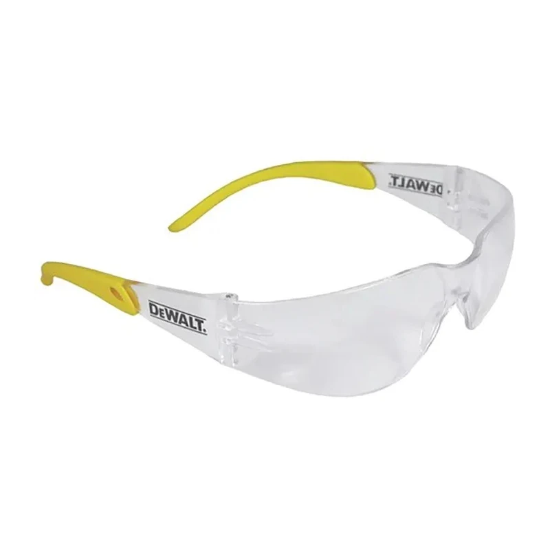 DeWALT Protector Safety Glasses Scratch Resistant UV Protection Clear Transparent Polycarbonate Lens Rubber DPG54-1D EU
