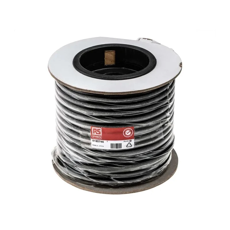 RS PRO 6 Core Telephone Cable Black Sheath 50 m 518-5746