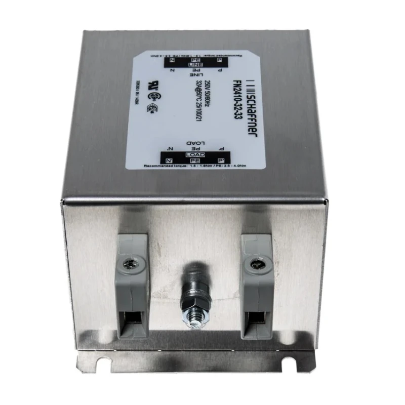 Schaffner Chassis Mount EMC Filter 32A 250V AC 400Hz Terminal Block 1 Phase FN2410