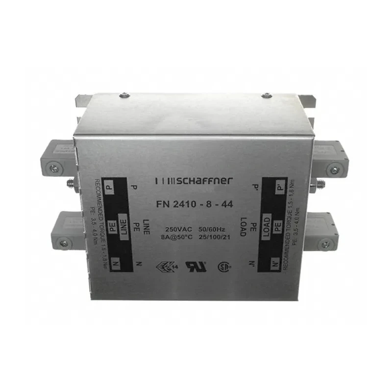Schaffner Chassis Mount EMC Filter 8A 250V AC 400Hz Terminal Block 1 Phase FN2410