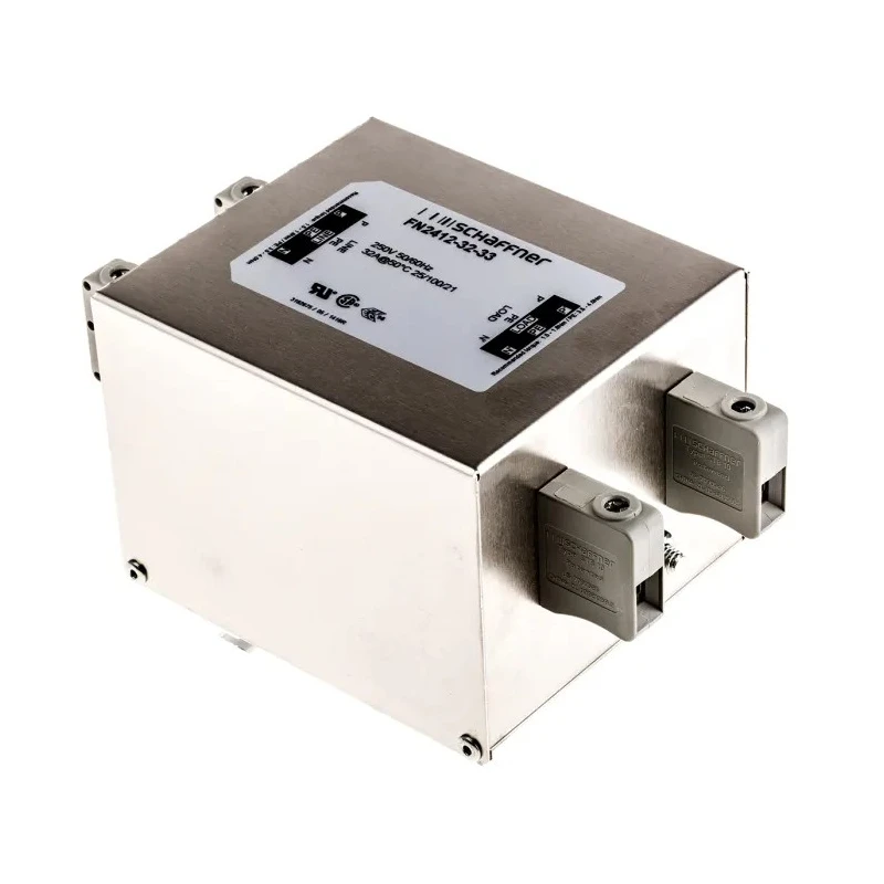 Schaffner DIN Rail EMC Filter, Terminal Block, 1 Phase, 32 A, 250V AC, 400Hz, Model FN2412