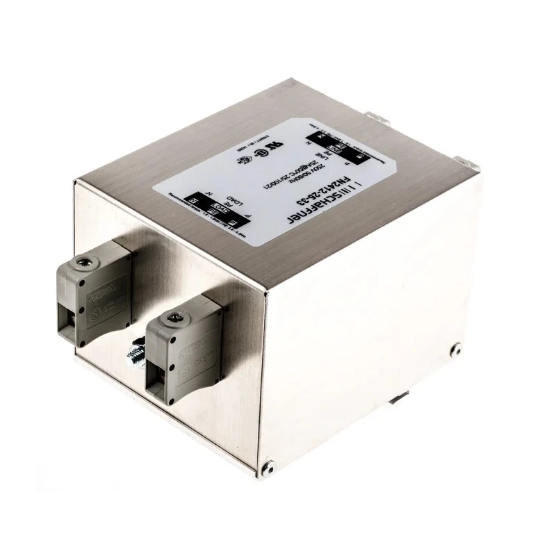 Schaffner DIN Rail EMC Filter 25A 250V AC 400Hz Terminal Block 1 Phase FN2412