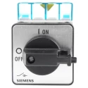Siemens 3-Pole Panel Mount Isolator Switch IP65, 16A, 7.5 kW, 690V ac, Series 3LD 