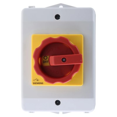 Siemens 3-Pole Front Mount Isolator Switch IP65, 25A, 10 kW, Screw Terminal 