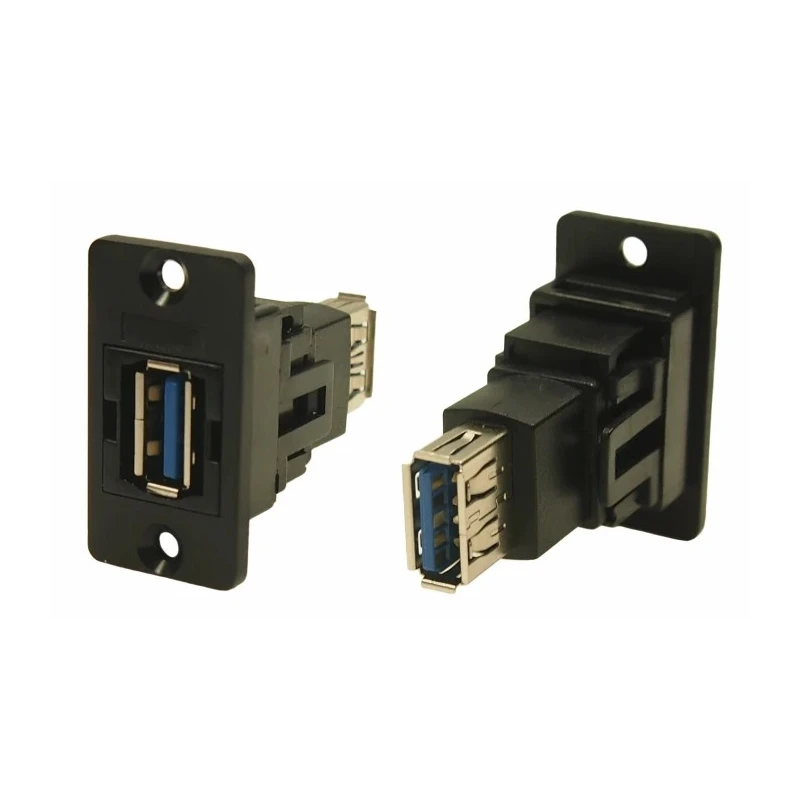 RS PRO USB Connector Panel Mount Female/Female 2 Port USB Type A to A USB 3.0 30V AC 1.8A 218-8300
