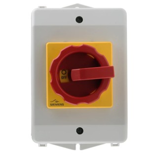 Siemens 3-Pole Front Isolator Switch IP65, 25A, 10 kW, 690V AC, Red Handle 