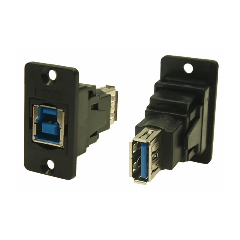 RS PRO USB Connector Panel Mount Female/Female 2 Port USB Type B to A USB 3.0 30V AC 1.8A 218-8302