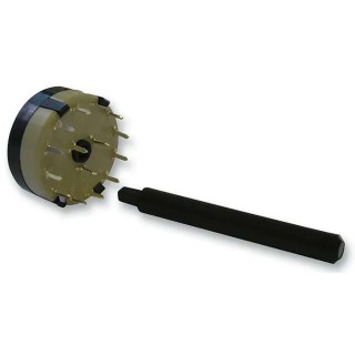 Lorlin 3 Position Rotary Switch 1A, Tin Plated Silver Housing, PCB Mount, Solder Terminals CK3090