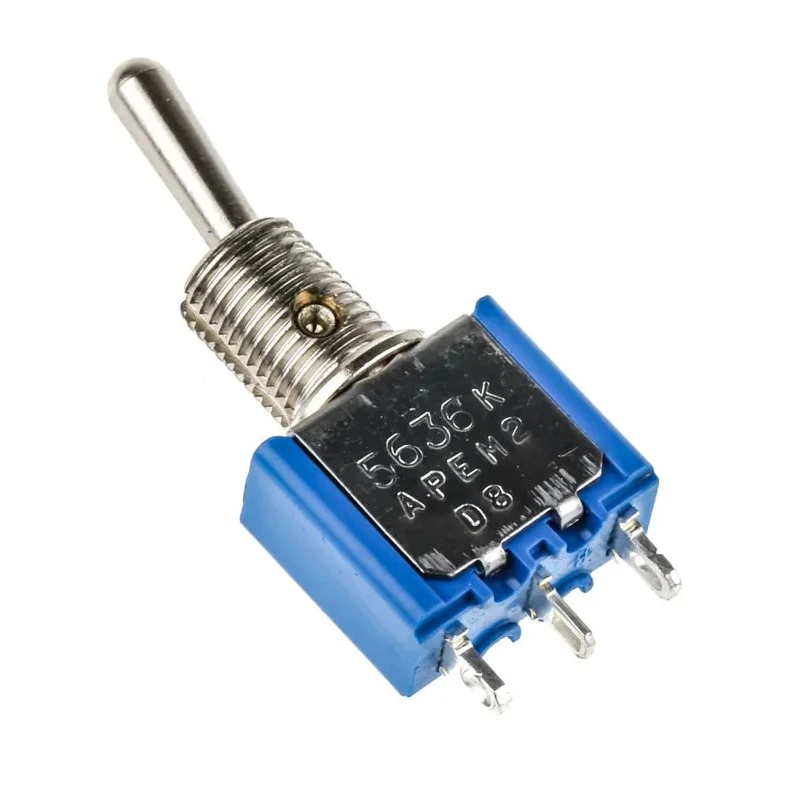 APEM Toggle Switch Panel Mount On-On SPST Solder Terminal 30V dc 250V ac 5636AK