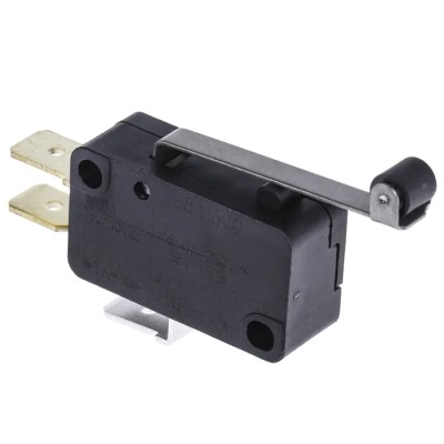 Crouzet Roller Lever Micro Switch, Tab Terminal, 16A, 250 V ac, SPCO 83160065