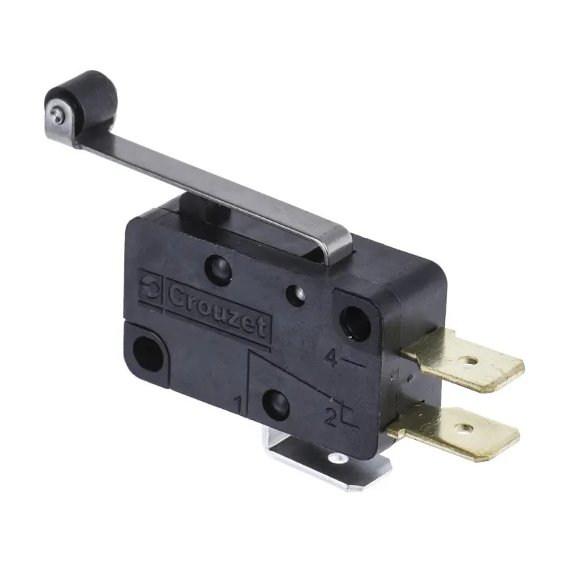 Crouzet Roller Lever Micro Switch, Tab Terminal, 16A, 250 V ac, SPCO 83160065