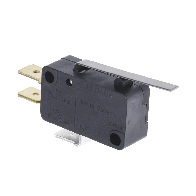 Crouzet Lever Micro Switch with Tab Terminal, 16A Current, 250V AC, Polyamide Housing, Miniature Microswitch 83160347