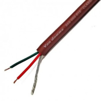 Van Damme 2 Core Multicore Microphone Cable 0.22 mm² CSA Screened, 4.85 mm OD, 100 m, Brown 268060010100