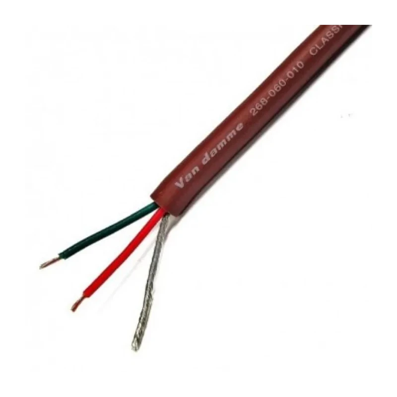 Van Damme 2 Core Multicore Microphone Cable 0.22 mm² CSA Screened, 4.85 mm OD, 100 m, Brown 268060010100