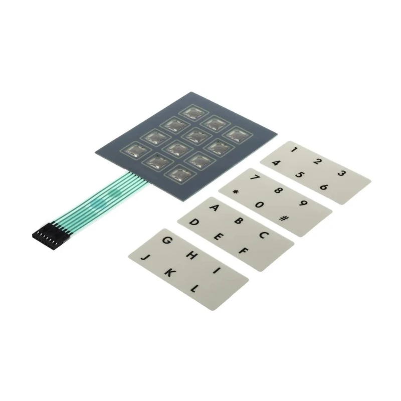 APEM  12 Key IP65 Matrix Keypad with Membrane Operation and 1,000,000 Mechanical Life IP65