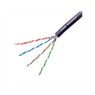 Van Damme Cat6 Ethernet Cable Unshielded Solid Conductor Thermoplastic Vulcanisate Jacket 100 m 