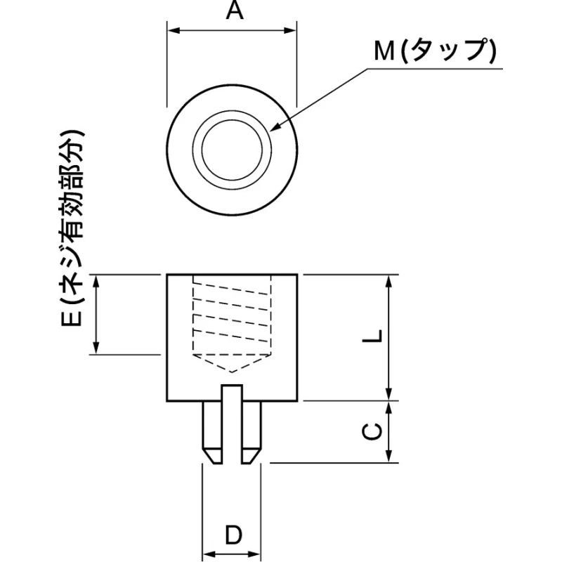 Mac 8 Brass PCB Spacer PB-1-G