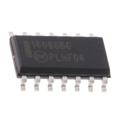 onsemi Analogue Switch 4 CMOS Quad SPST Multiplexer 14-Pin SOIC MC14066BDG