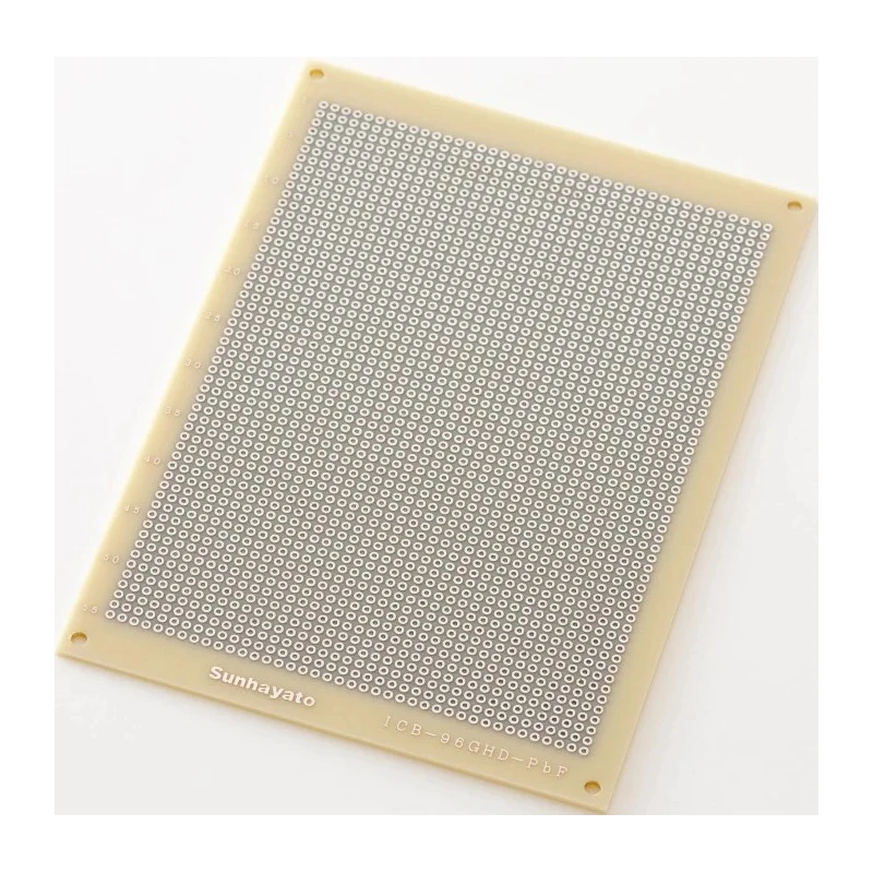 Sunhayato Double-Sided Matrix Board FR4 Epoxy Glass Fabric Laminate 160mm x 115mm 1.6mm Thickness ICB-96GHD-PBF