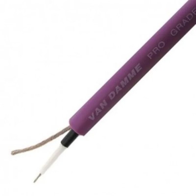 Van Damme 2 Core 0.22 mm² CSA Screened Multicore Instrument Cable 6 mm OD 100 m Purple 268080070100
