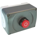 ABB Enclosed Push Button Switch Plastic Red IP66 22mm Cutout Diameter 