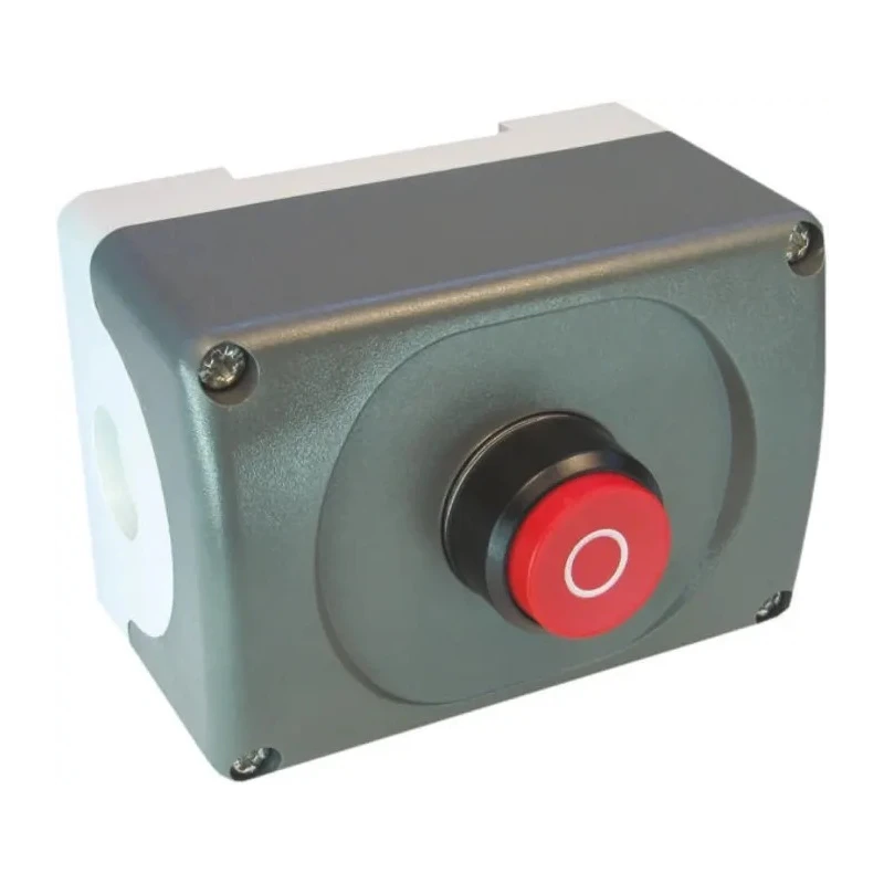 ABB Enclosed Push Button Switch Plastic Red IP66 22mm Cutout Diameter 