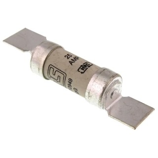 RS PRO 25A British Standard Fuse F1 550V AC HRC Blade Tag RS PRO 521-2949