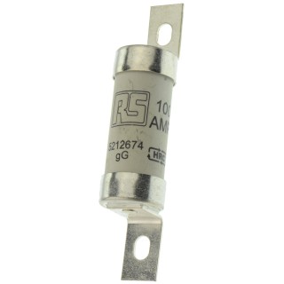 RS PRO 100A British Standard Fuse A3 550V AC High Rupture Capacity, 73.5 mm 521-2674