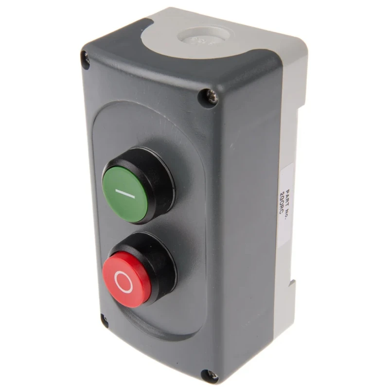 ABB Enclosed Push Button Switch Plastic, Grey, IP66, 22mm Cutout Diameter, 75mm Length 