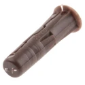 RawlPlug Brown Plastic Wall Plug 7mm x 30mm Universal Lightweight Fixing R-UNO-BRN-288