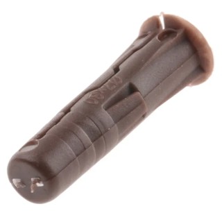 RawlPlug Brown Plastic Wall Plug 7mm x 30mm Universal Lightweight Fixing R-UNO-BRN-288