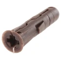RawlPlug Brown Plastic Wall Plug 7mm x 30mm Universal Lightweight Fixing R-UNO-BRN-288