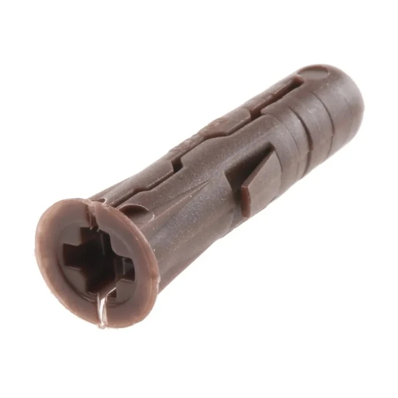 RawlPlug Brown Plastic Wall Plug 7mm x 30mm Universal Lightweight Fixing R-UNO-BRN-288