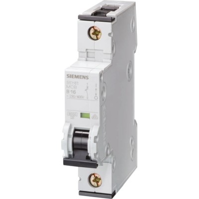 Siemens SENTRON 5SY6 Miniature Circuit Breaker, 3-Pole, 1A, Type C, 400V AC, 72V DC, 6kA Breaking Capacity 5SY6301-7