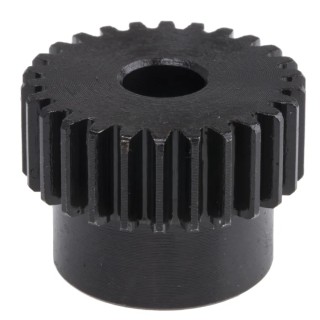 RS PRO Steel 26 Teeth Spur Gear, 1 Module, 8mm Bore, 26 mm Pitch Diameter, 22 mm Hub Diameter 521-6288