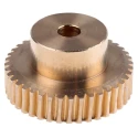 RS PRO Bronze 0.8 Module Worm Wheel Gear 40 Tooth 20 mm Hub Diameter 32.05 mm Pitch Diameter 18 mm Face Width 521-6878