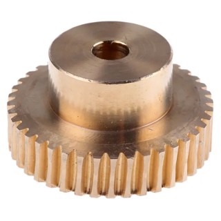 RS PRO Bronze 0.8 Module Worm Wheel Gear 40 Tooth 20 mm Hub Diameter 32.05 mm Pitch Diameter 18 mm Face Width 521-6878