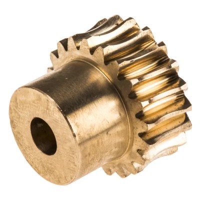 NEUTRAL Bronze 1 Module Worm Wheel Gear 20 Tooth 20 mm Pitch Diameter 16 mm Hub Diameter 14.5 mm Face Width 521-6935
