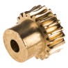 NEUTRAL Bronze 1 Module Worm Wheel Gear 20 Tooth 20 mm Pitch Diameter 16 mm Hub Diameter 14.5 mm Face Width 521-6935