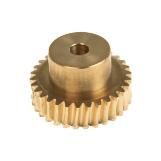 NEUTRAL Bronze 1 Module Worm Wheel Gear 30 Tooth 20 mm Hub Diameter 30.24 mm Pitch Diameter 20 mm Face Width 521-6941