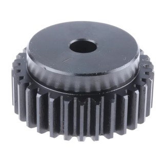 RS PRO Steel 30 Teeth Spur Gear, 2 Module, 12mm Bore, 60 mm Pitch Diameter, 50 mm Hub Diameter 521-6610
