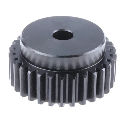 RS PRO Steel 30 Teeth Spur Gear, 2 Module, 12mm Bore, 60 mm Pitch Diameter, 50 mm Hub Diameter 521-6610
