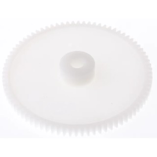 RS PRO Polyoxymethylene 80 Teeth Spur Gear 0.8 Module 6mm Bore 64 mm Pitch Diameter 15.5 mm Hub Diameter 521-7455