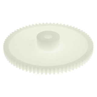 RS PRO Polyoxymethylene 72 Teeth Spur Gear, 0.8 Module, 6mm Bore, 57.6mm Pitch Diameter, 15.5mm Hub Diameter 521-7449