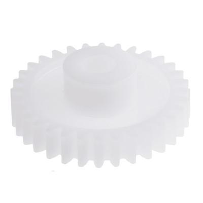 RS PRO Polyoxymethylene 32 Teeth Spur Gear, 1 Module, 6mm Bore, 32mm Pitch Diameter, 14mm Hub Diameter 521-7556